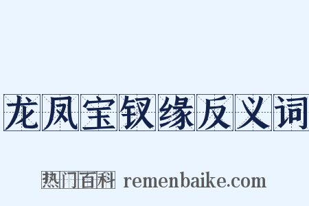 龙凤宝钗缘反义词是什么意思的图片